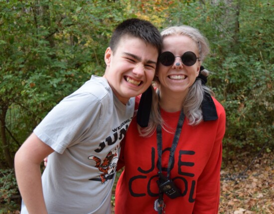 Students of the Step Up Alternative Education program celebrate Halloween by trick or treating on the trails at Stepping Stones' Given campus.