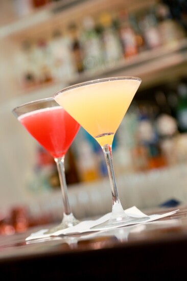 The Flamingo and The Spicy Peach Martini