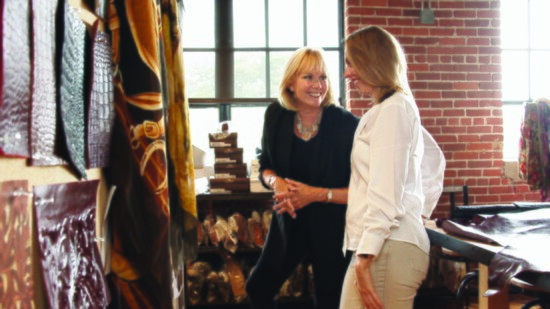 Patricia Nash and Jennifer Vanderink in their Knoxville showroom. Photo: Patricia Nash