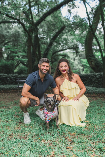 Justin Pitts, Jenny Harris and Kai 