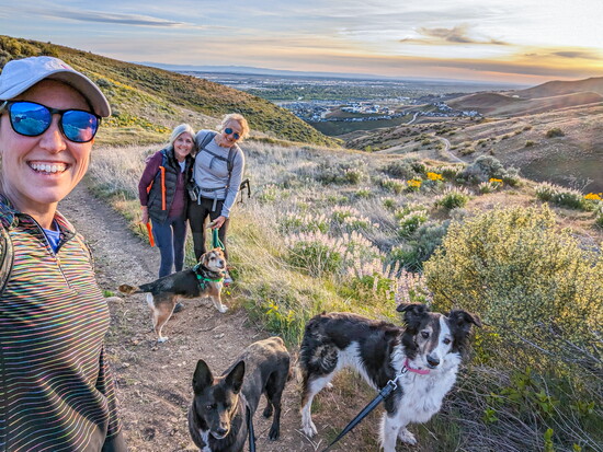 Hiking with Friends; Homestead Trail Boise Foothills 