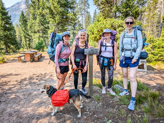 Backpackingwith pup in the Sawtooths in Stanley ID