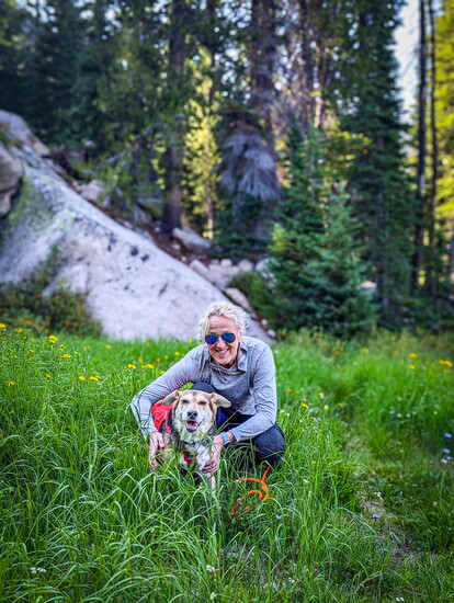 Vicky and Velvet Hiking in Sawtooth National Forest
