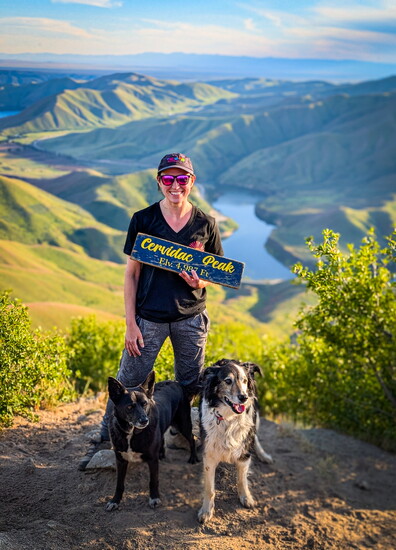 Ashley and Marble and Raven on Cervidae Peak