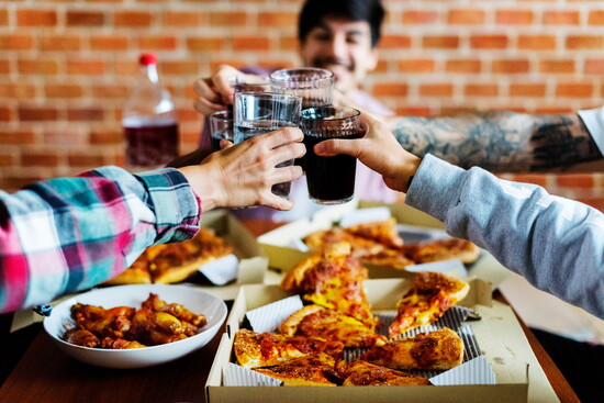 Pizza brings friends together