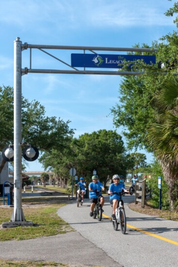 The Legacy Trail is an 18.5 mile recreational thruway from Venice to Sarasota.