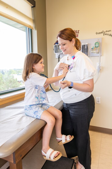 Dr. Kathryn Chmura & a patient