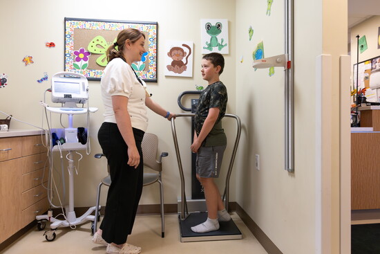 Dr. Kathryn Chmura & a young patient