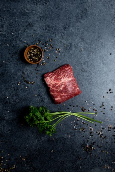 The flat-iron is the second most tender cut of beef, second only to the filet mignon. 