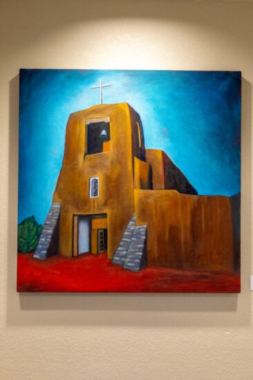 Paradise Valley Town Hall Complex. Painting by Bobby Lee Krajnik 