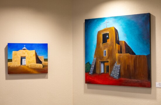 Paradise Valley Town Hall Complex. Painting by Bobby Lee Krajnik