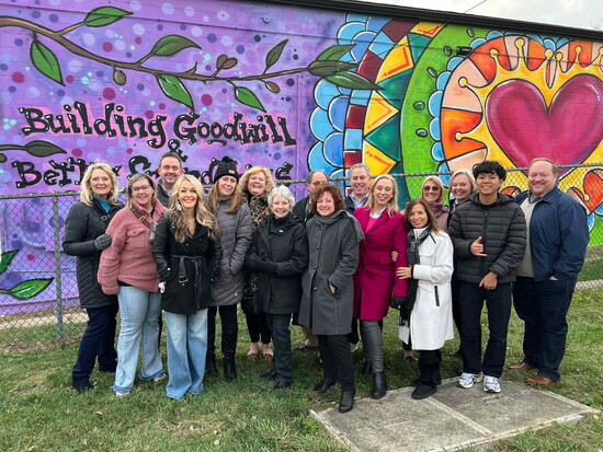 Rotary Club of Mason Deerfield’s Building Goodwill and Better Friendships Mural in Downtown Mason. 