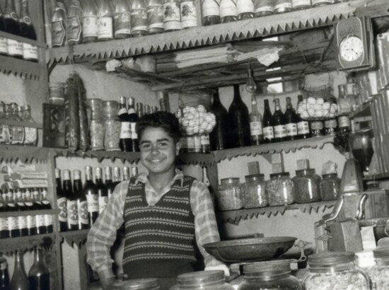 Zohrab Tcholakian Tending His Father's Corner Grocery in Beirut