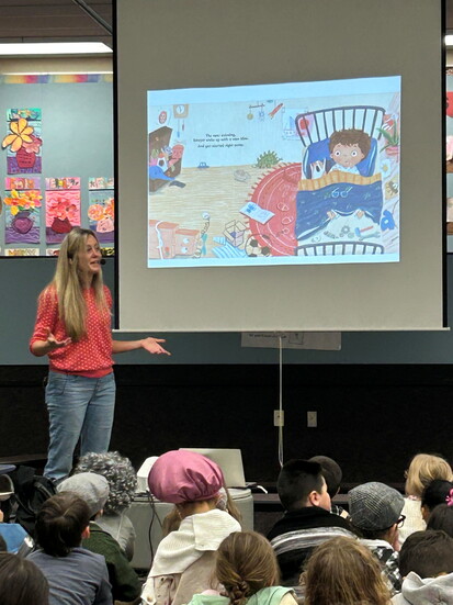 Kimberly Horch at a school visit PC:  Sherri Gassaway