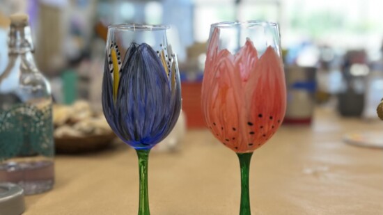 3. Painted Wine Glass 