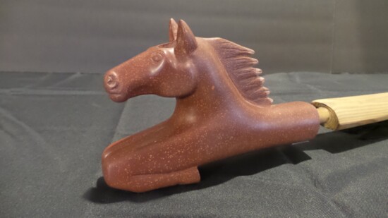 Pipestone Horse Pipe by Travis Erickson (photo by Erica Volkir)