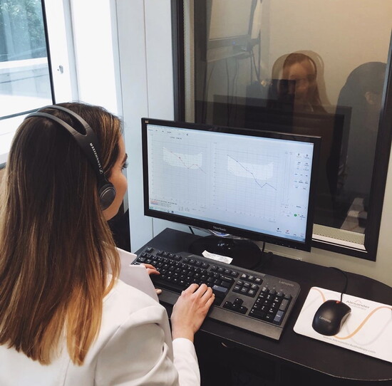 Dr. Alexander finishing up an exam