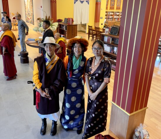 Local Ithaca youth in traditional Tibetan attire.