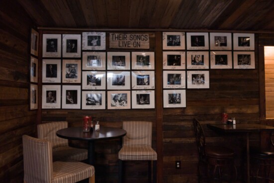 Autographed pictures of the many big-name stars who have graced The Big Barn stage.