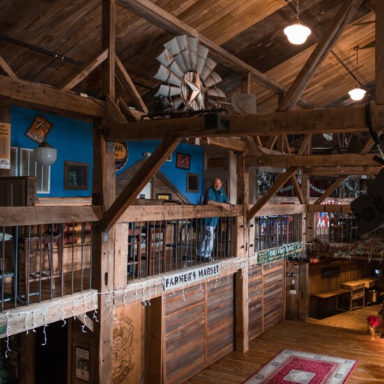 Beams hand-hewn from old-growth trees help create unmatched acoustics at The Big Barn.