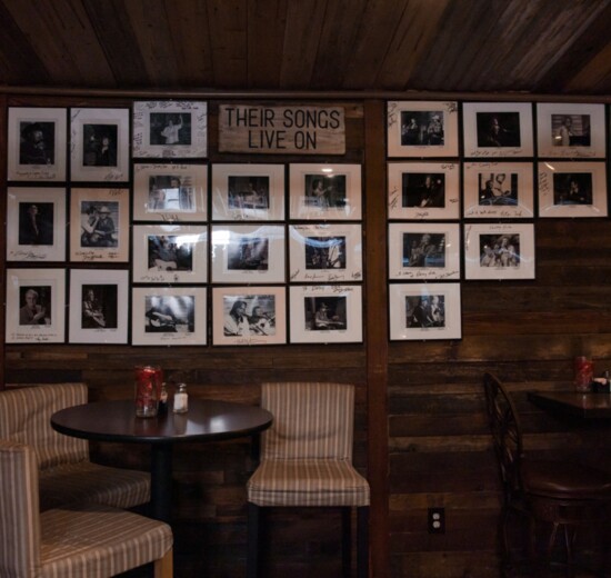 Autographed pictures of the many big-name stars who have graced The Big Barn stage.