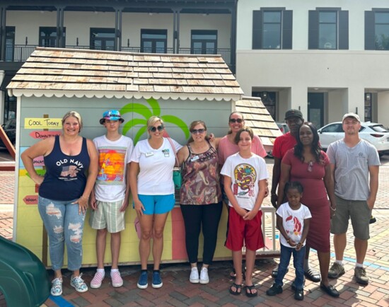 Selected by lottery, these lucky winners of playhouses are all recipients of houses from Habitat for Humanity South Sarasota County. 