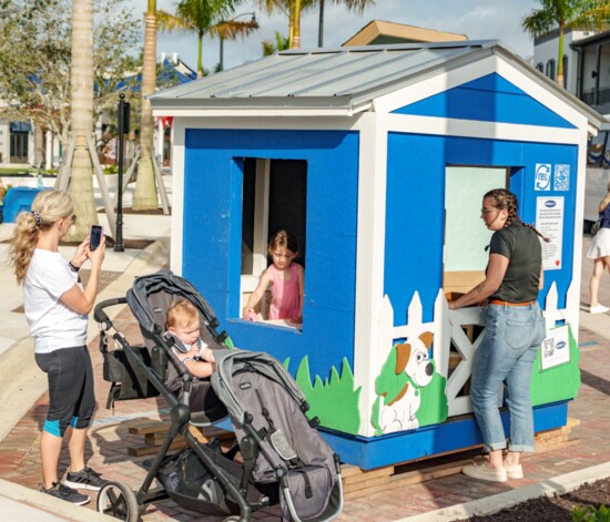 This one (of two) Mattamy Home playhouses was designed as an animal friendly barn. 