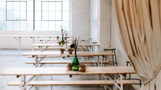 The Venue at PLENTY includes 3,400 feet of rentable space, plus a rooftop deck. (@chelsealittletonphotography_martin5)