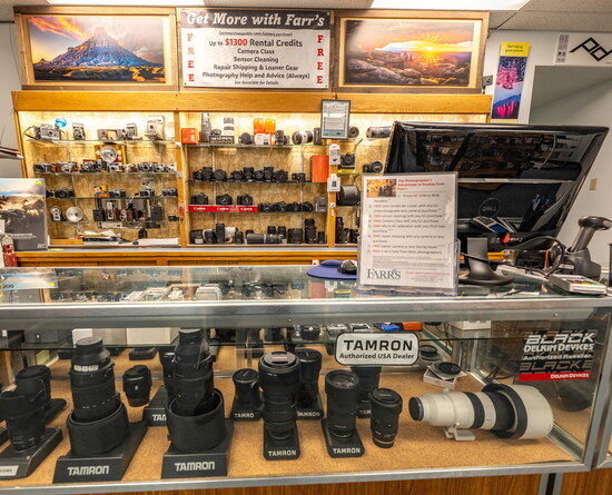 Are you looking for a new camera and need to talk to the photo experts? Stop by the camera department at Farr's.