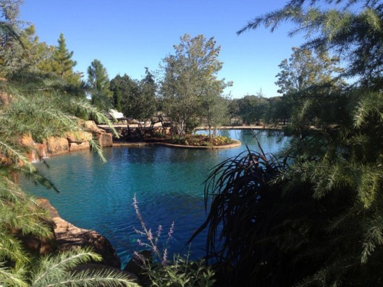 This large, natural pool is also a creation from Aquascape Pools.