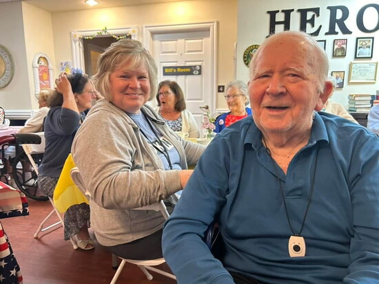 Rabbit, pictured on the right, loves enjoying afternoon coffee with friends.