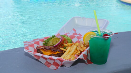 The pool. The sun. And a tasty meal - all poolside - at Port Royal