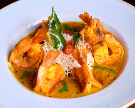 Sankranti Indian KitchenChef's Special - Shrimp in Moilee Sauce 