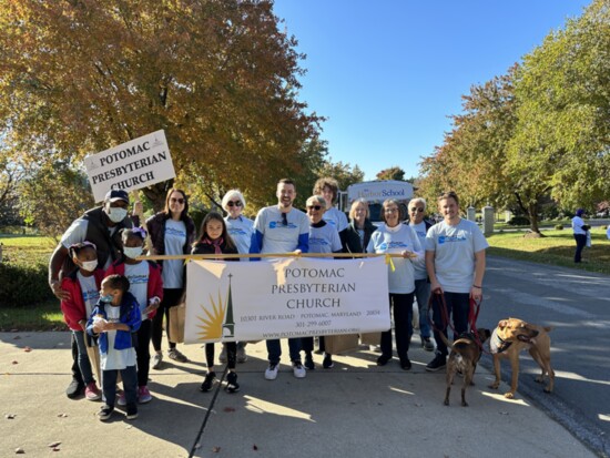 Potomac Presbyterian Church walking in the Potomac Day Parade 2022.