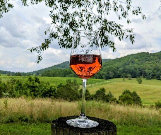 Wine at Blue Quartz Winery/Shotwell Run Brewery. Photo courtesy of Blue Quartz Winery.