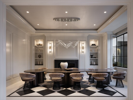 The formal dining room 