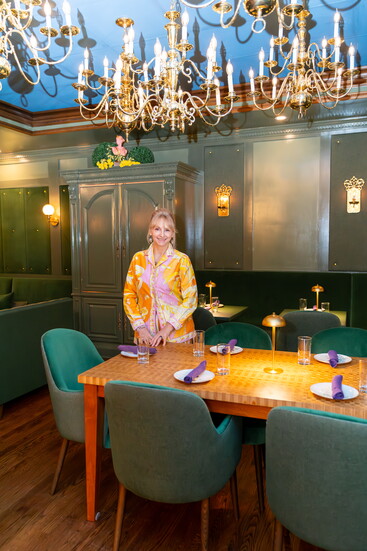 Lelaneia Dubay inside the Hartford Flavor Cocktail Parlour