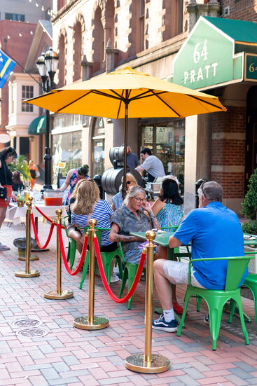 Pratt Sreet diners during a recent Harvest Festival.