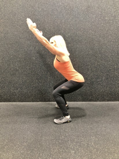 Squat Arm Reach into Burpee