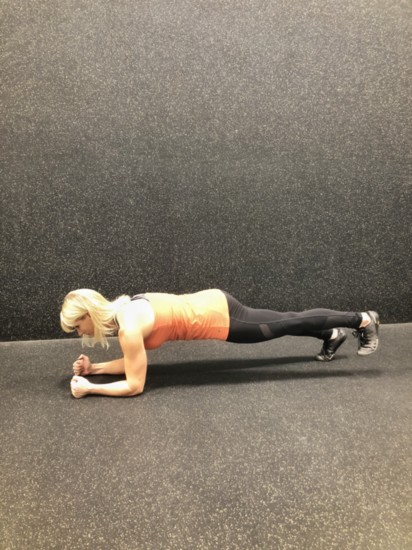 Plank with Arm Reach and Hip Extension