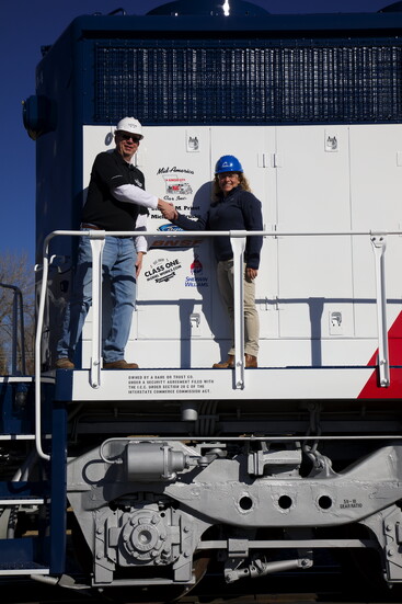 Stephen Priest and herwin Williams Rep Andrea Harmon after the completion of the project. Photo by Cinthia Priest