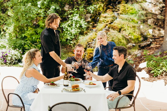 (From left) Teri Paulson, Executive Chef Todd Hoffee, Brandon Hargett, Faith Scheffler and Flynn Paulson.