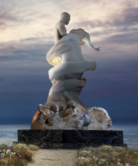 Avalanche 43 - History Comes from the Sea, sculpture created by Franco Palmentieri.