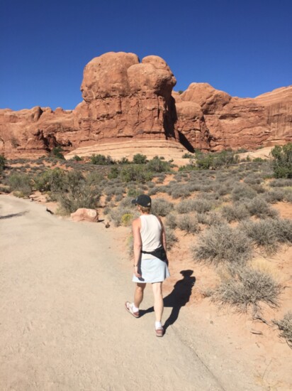 Hiking in Moab, Utah.