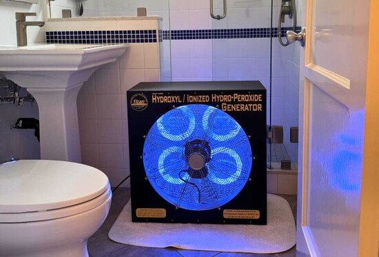 An ionized hydro-peroxide generator helps reduce airborne bacteria, mold, and odor.