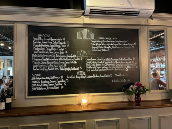 Alley Light's menu board. Photo credit: Will Caggiano