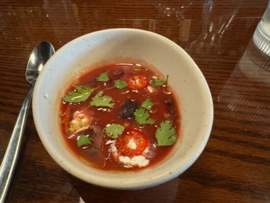 Smyrna's Sour Cherry Gazpacho. Photo Credit: James Lisowski