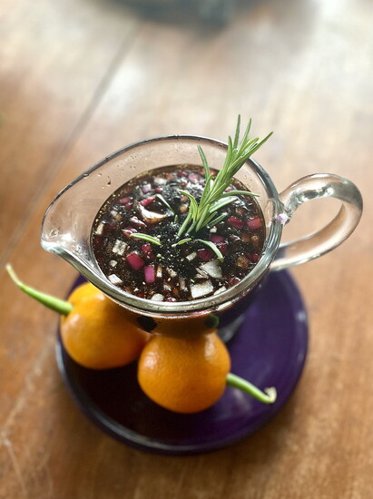 Balsamic vinaigrette on the side.