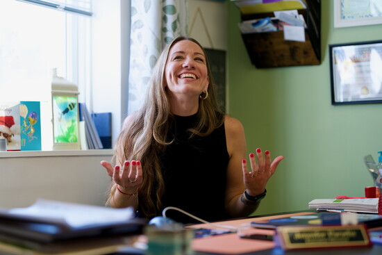 In the office with Jenn