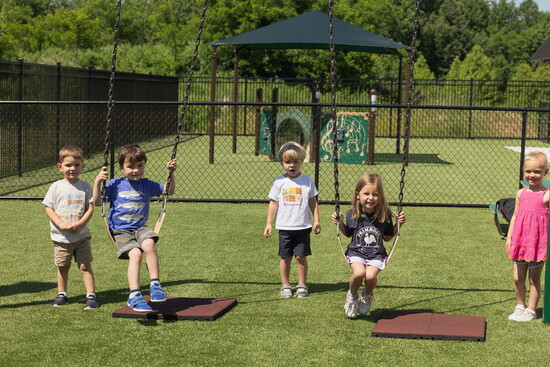 Children playing at the Primrose School of Forest Hill. Photo Credit: Kerry Paradis Photography